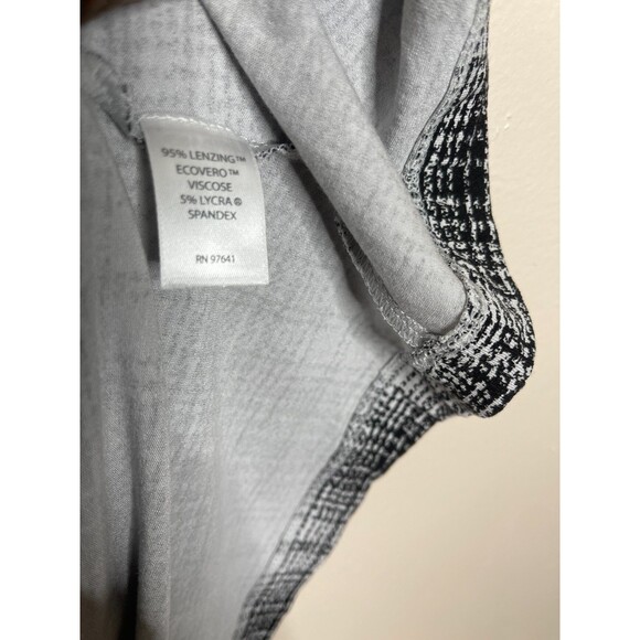 J.Jill Wearever Collection Top Womens 3X Black White 3/4 Sleeve Stretch Tunic - Picture 10 of 11